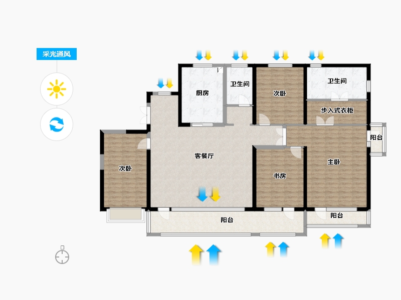 山东省-青岛市-城发长江瑞城-220.00-户型库-采光通风