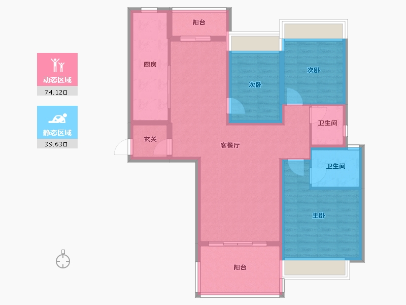 广东省-惠州市-合生滨海城-130.59-户型库-动静分区