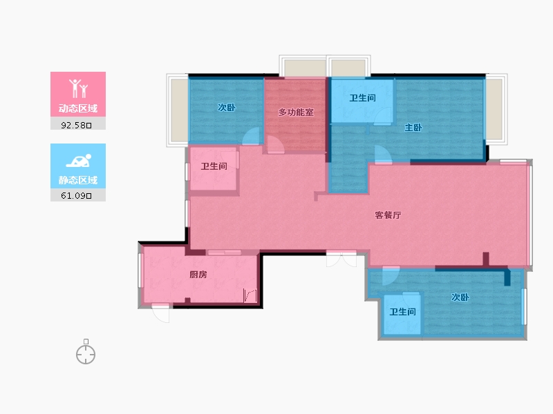 湖北省-武汉市-琨御府-150.00-户型库-动静分区