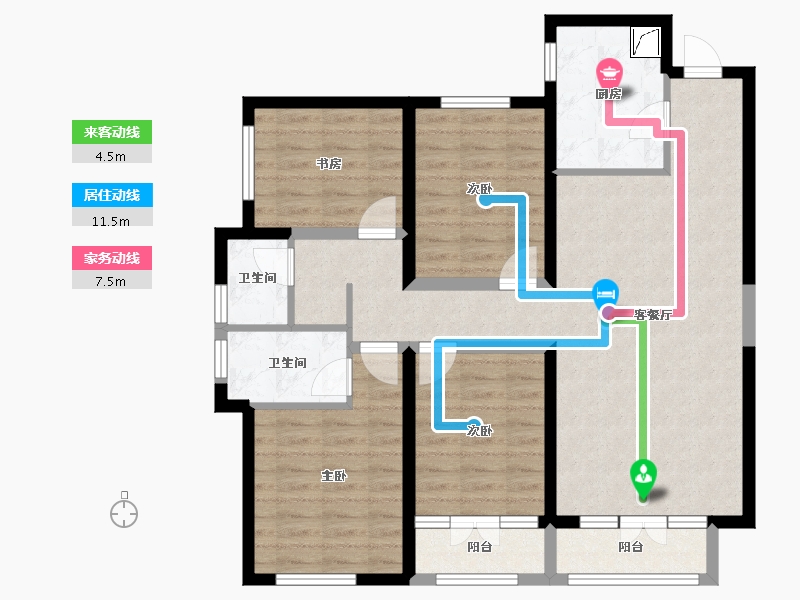 河北省-承德市-阳光新城-120.00-户型库-动静线