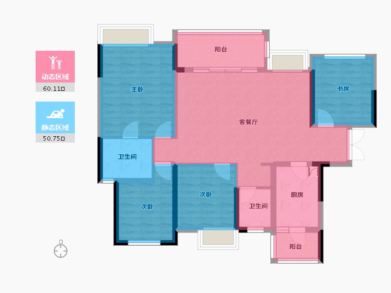 四川省-自贡市-绿地新里城-103.04-户型库-动静分区