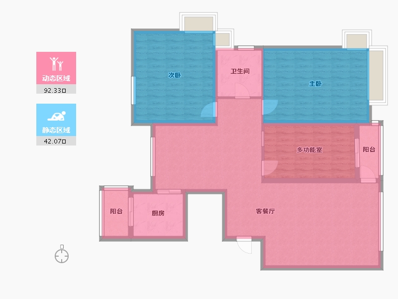 辽宁省-大连市-佳和园-122.00-户型库-动静分区