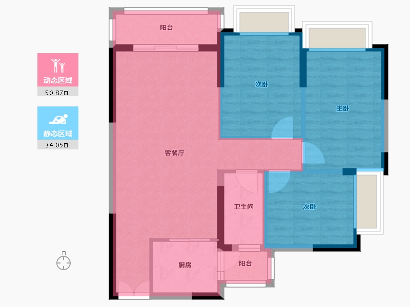 广东省-清远市-汇丰花园-78.00-户型库-动静分区