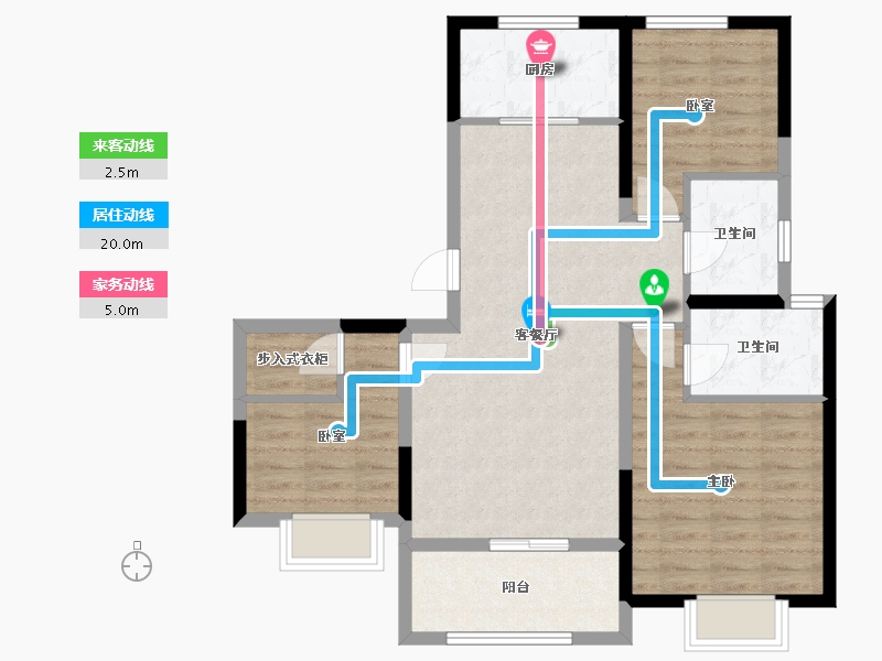 山东省-德州市-大华齐郡-82.70-户型库-动静线