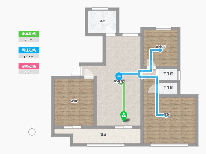 江西省-上饶市-公园壹号-105.00-户型库-动静线