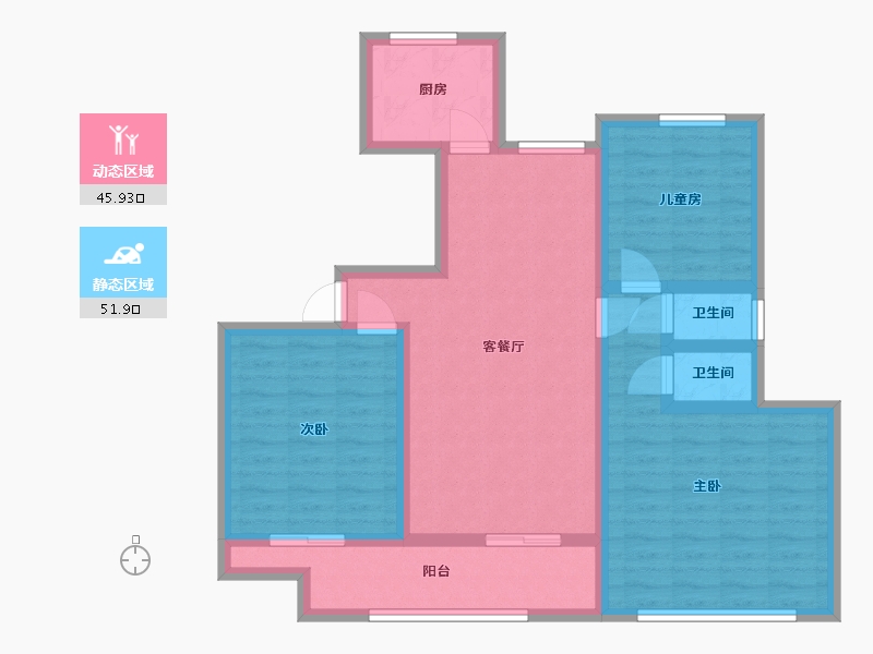 江西省-上饶市-公园壹号-105.00-户型库-动静分区