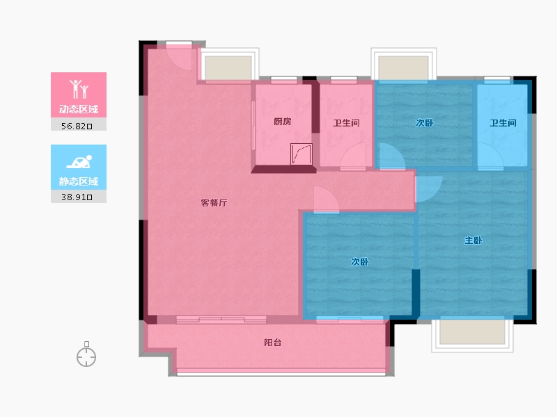 江西省-抚州市-硕丰壹方城-86.00-户型库-动静分区