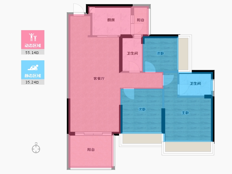 广东省-江门市-汇峰天瑞-101.00-户型库-动静分区