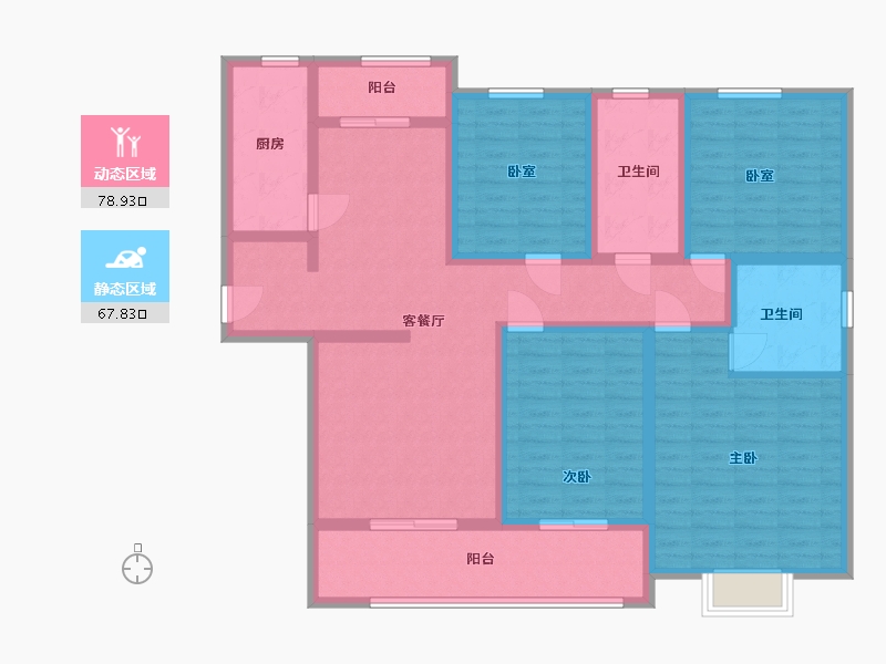 河南省-南阳市-中源花园-130.00-户型库-动静分区