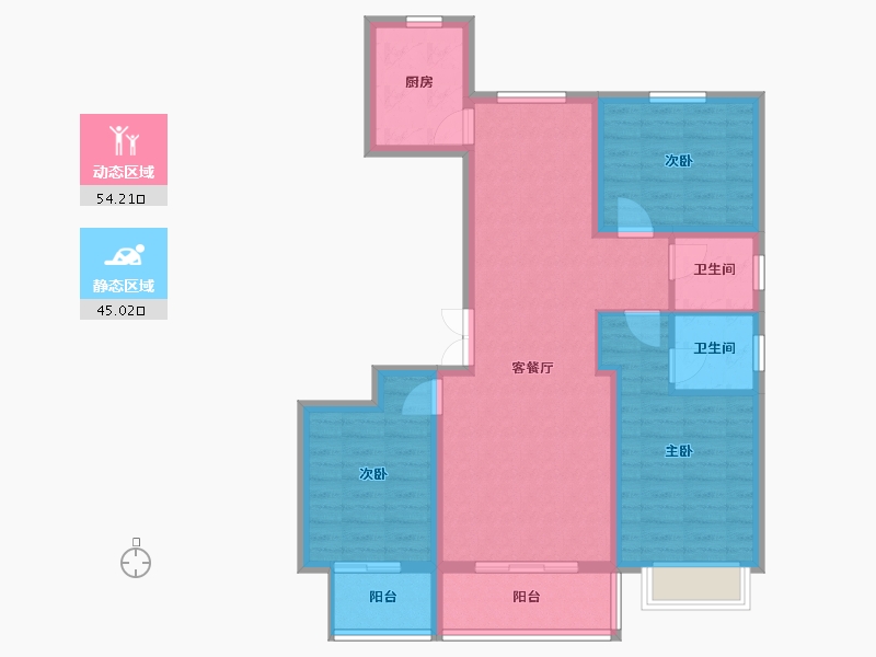 河北省-沧州市-逸成学府-95.00-户型库-动静分区