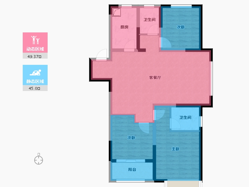 山东省-德州市-东海城-80.00-户型库-动静分区