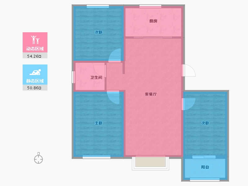 河北省-沧州市-广信河畔-95.00-户型库-动静分区