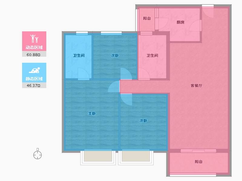 山西省-晋中市-碧桂园-97.00-户型库-动静分区