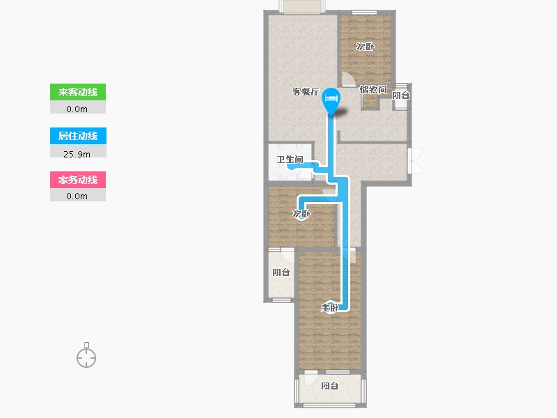 山东省-济宁市-华宸金水湾-二期-117.00-户型库-动静线