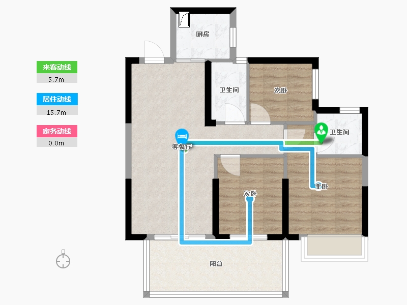 广西壮族自治区-南宁市-公园溪府-68.00-户型库-动静线