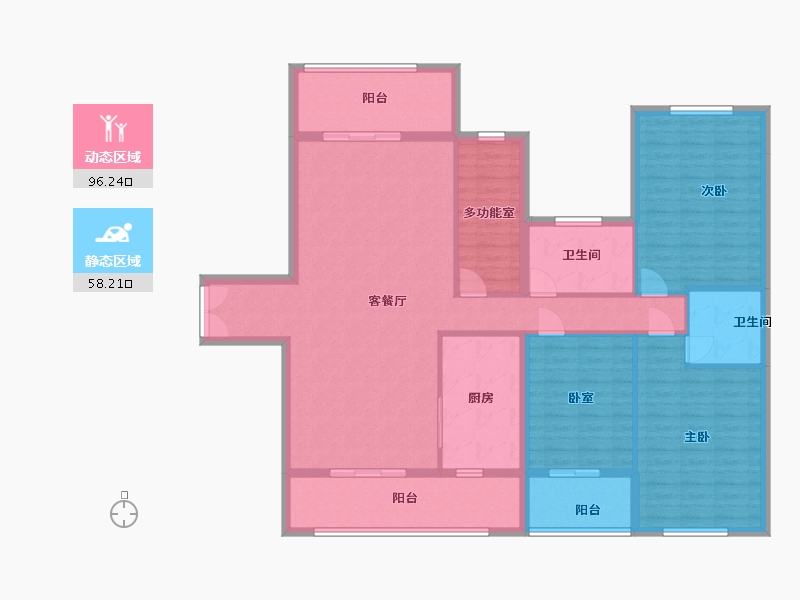 湖南省-永州市-中央花园-140.00-户型库-动静分区