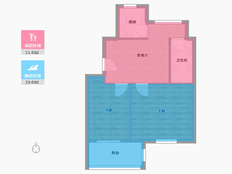 江苏省-常州市-兰翔新村-70.00-户型库-动静分区