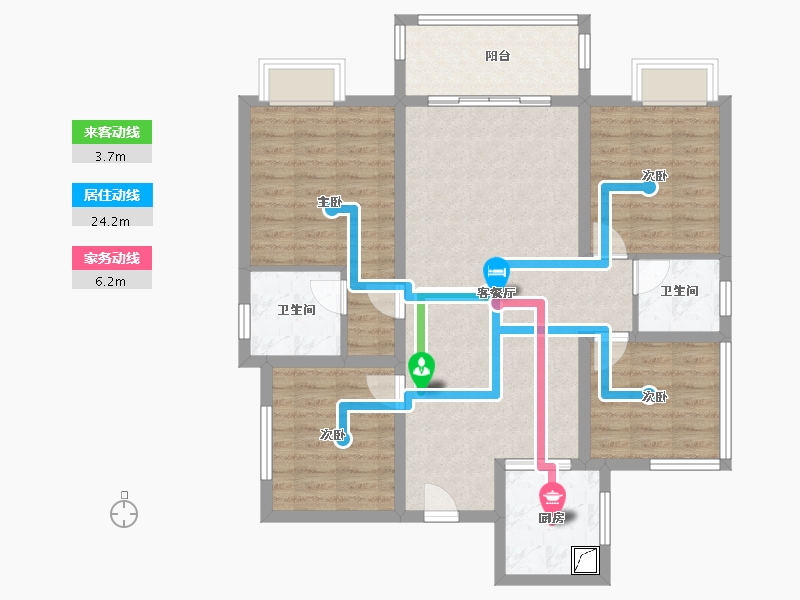 湖南省-株洲市-聚龙九号-100.00-户型库-动静线