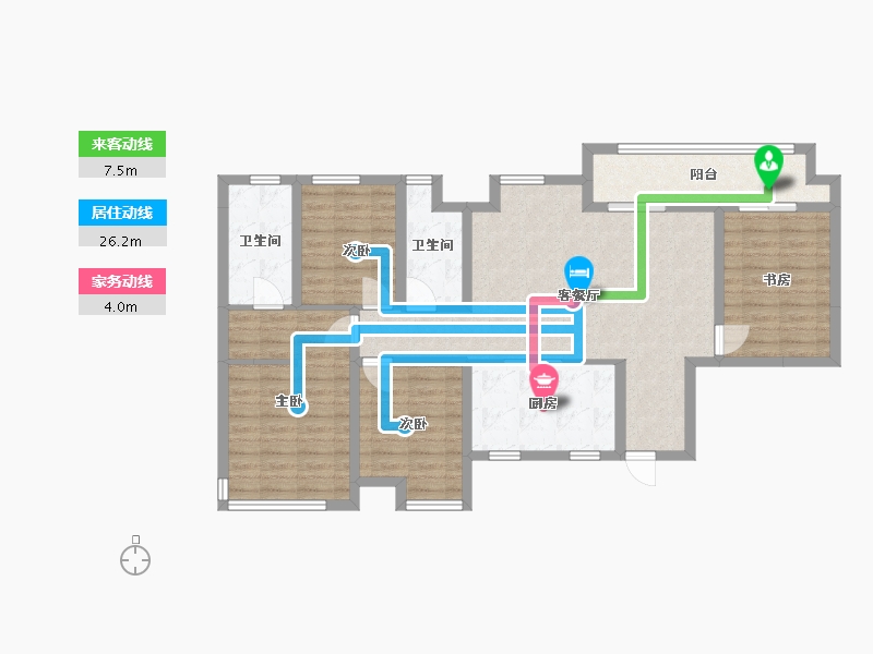 贵州省-贵阳市-中南·春风南岸-105.00-户型库-动静线