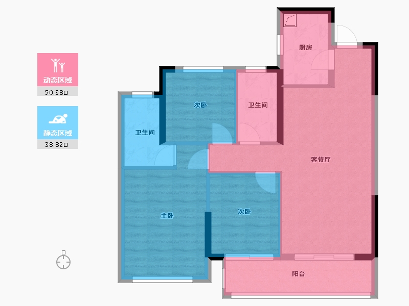 浙江省-绍兴市-云熙望府-81.00-户型库-动静分区