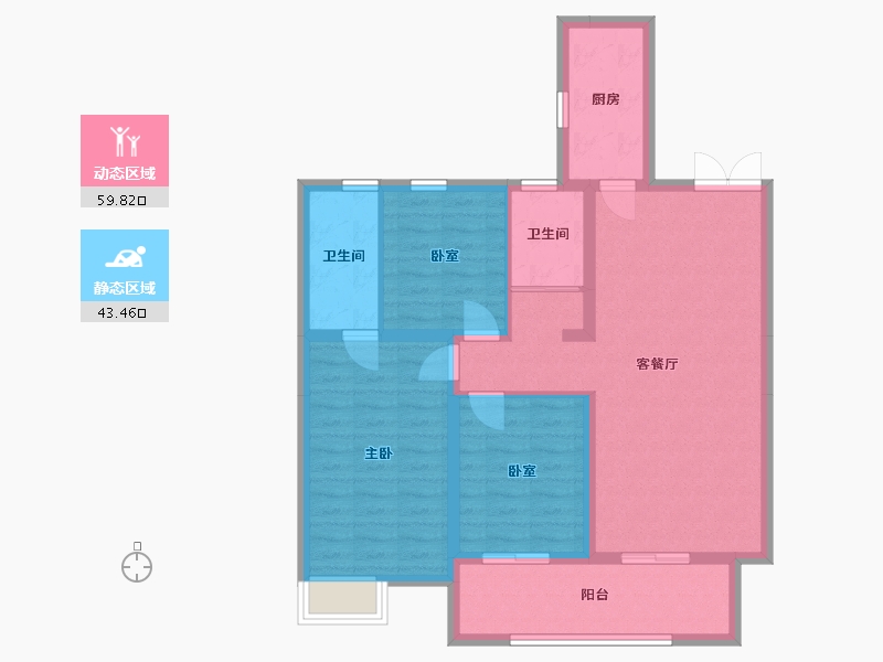 山东省-临沂市-君悦华府-103.00-户型库-动静分区