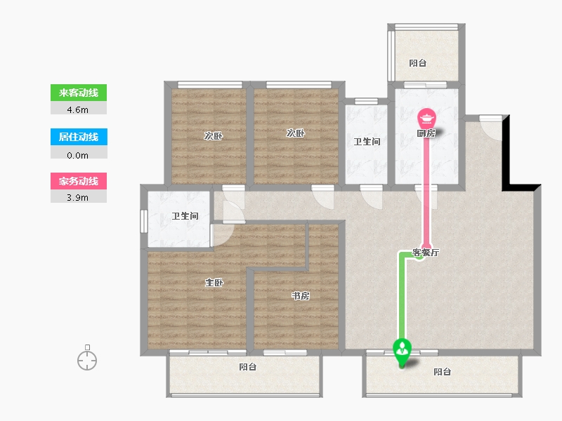 四川省-德阳市-城南壹号-133.00-户型库-动静线