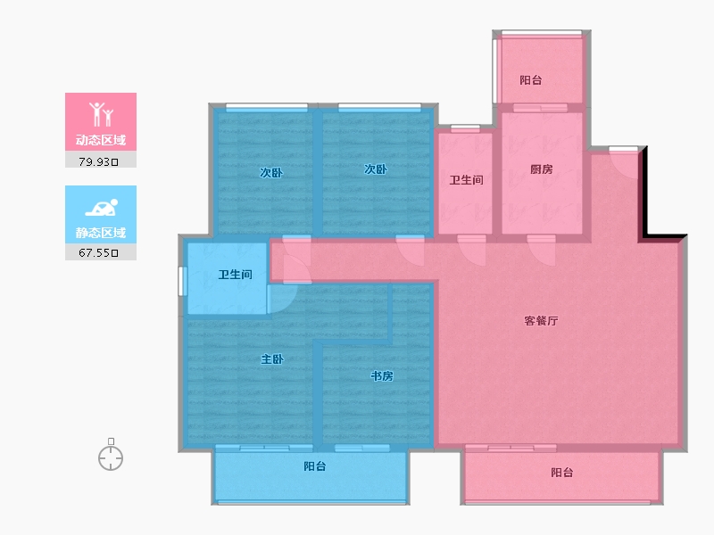 四川省-德阳市-城南壹号-133.00-户型库-动静分区