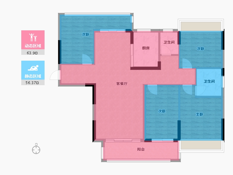 河南省-南阳市-文庭华苑-110.00-户型库-动静分区