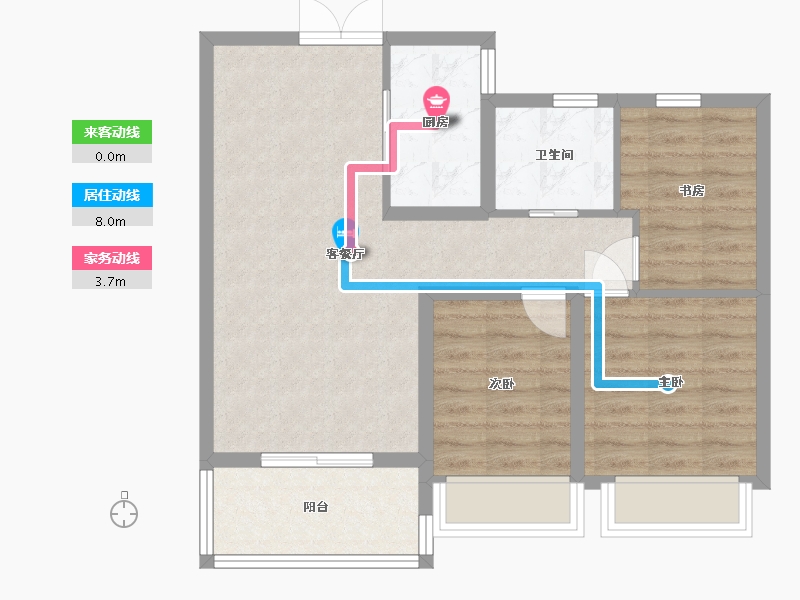 云南省-昆明市-翡翠澜庭-92.00-户型库-动静线