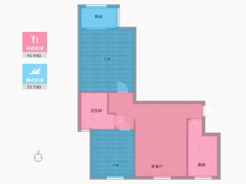 上海-上海市-昱秀欣苑-65.85-户型库-动静分区