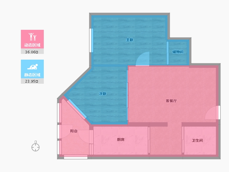 北京-北京市-东木樨园-53.60-户型库-动静分区