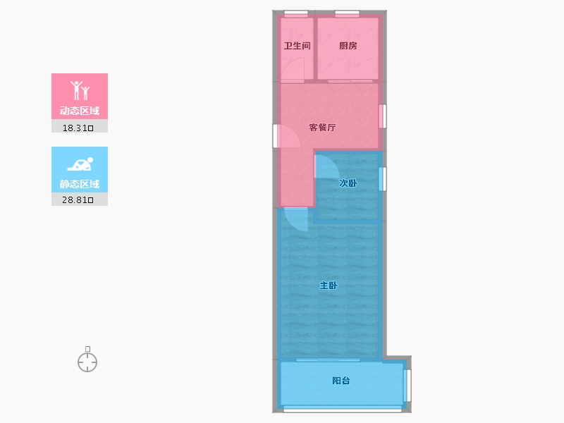 江苏省-常州市-兰翔新村-53.00-户型库-动静分区