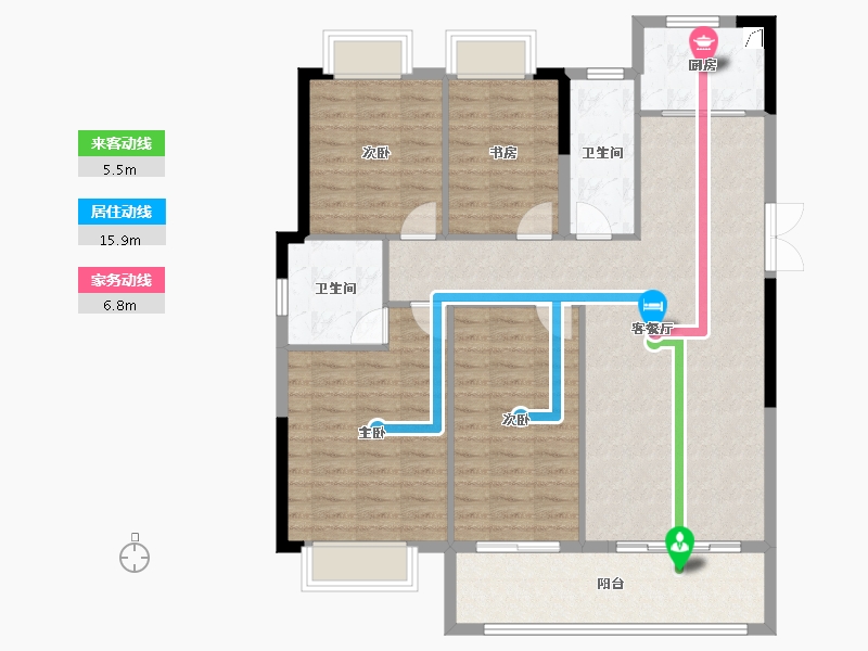 广西壮族自治区-桂林市-文源学府-116.00-户型库-动静线