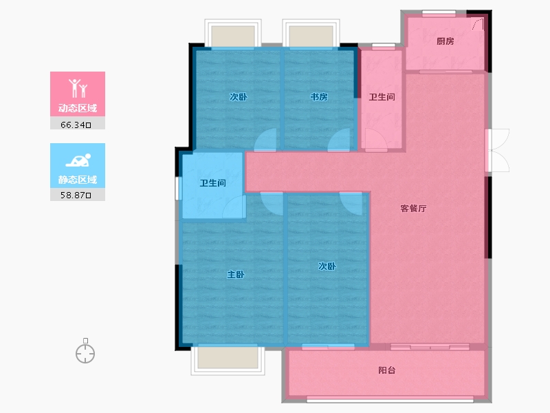 广西壮族自治区-桂林市-文源学府-116.00-户型库-动静分区