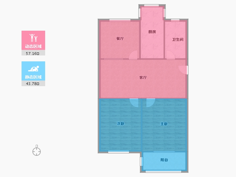 江苏省-南通市-陈桥佳苑-92.00-户型库-动静分区