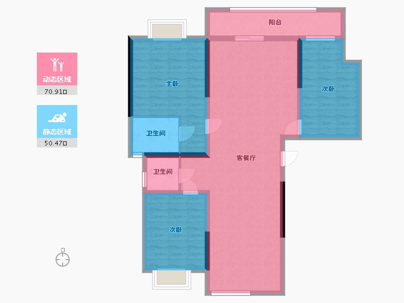 江苏省-盐城市-京师学院山-90.00-户型库-动静分区