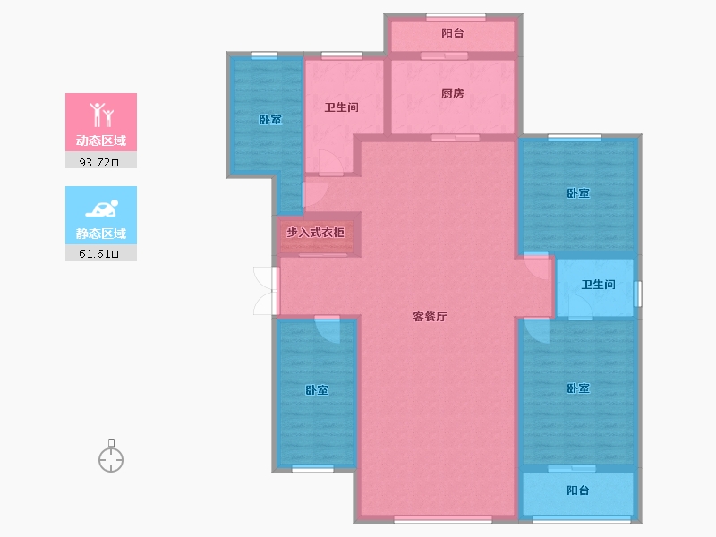 新疆维吾尔自治区-阿勒泰地区-金桦林小区-140.00-户型库-动静分区