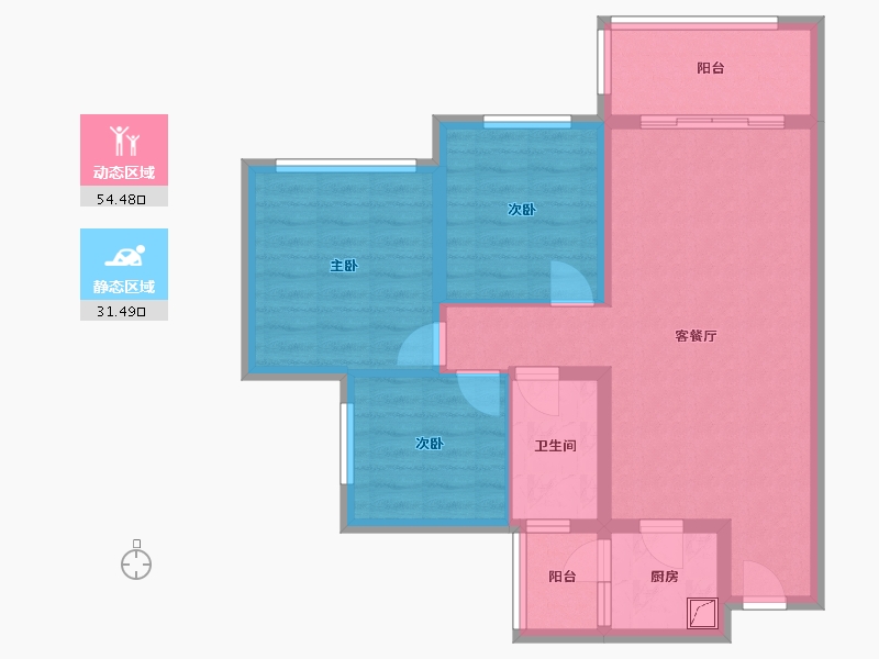 四川省-眉山市-首创天府滨江-87.00-户型库-动静分区