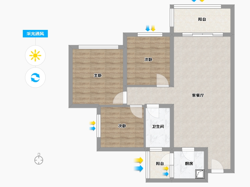 四川省-眉山市-首创天府滨江-87.00-户型库-采光通风