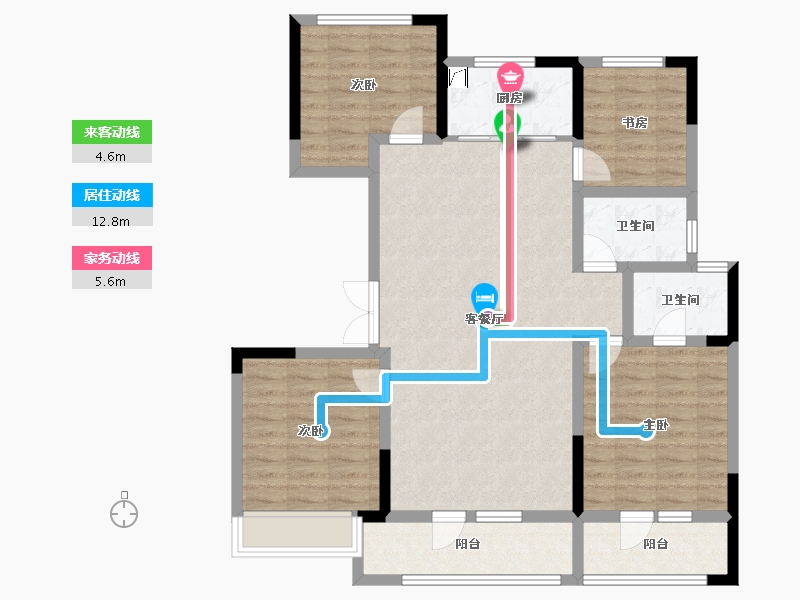 山东省-济宁市-青特瑞马星悦-115.00-户型库-动静线