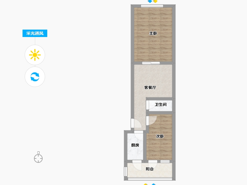 天津-天津市-市政里小区-45.50-户型库-采光通风