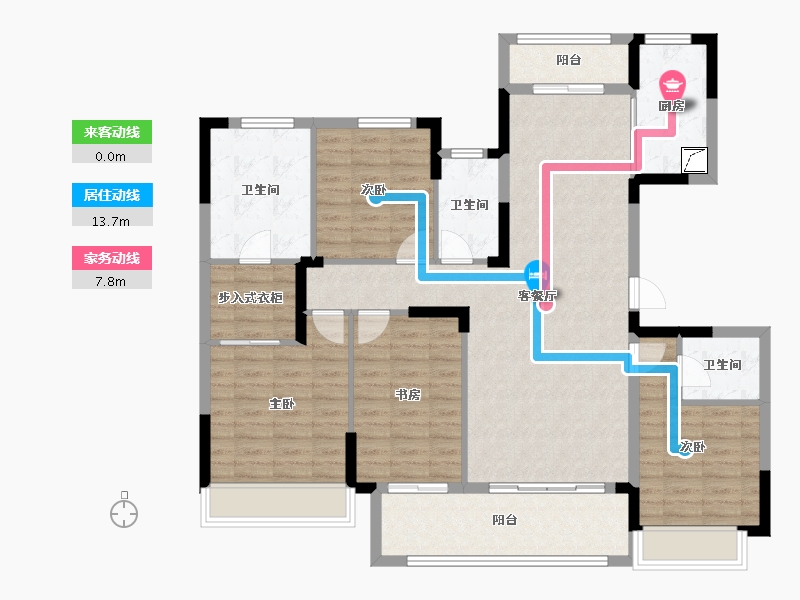 山东省-泰安市-紫薇苑-120.00-户型库-动静线