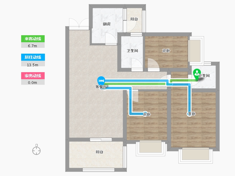 四川省-绵阳市-华池书院-75.00-户型库-动静线