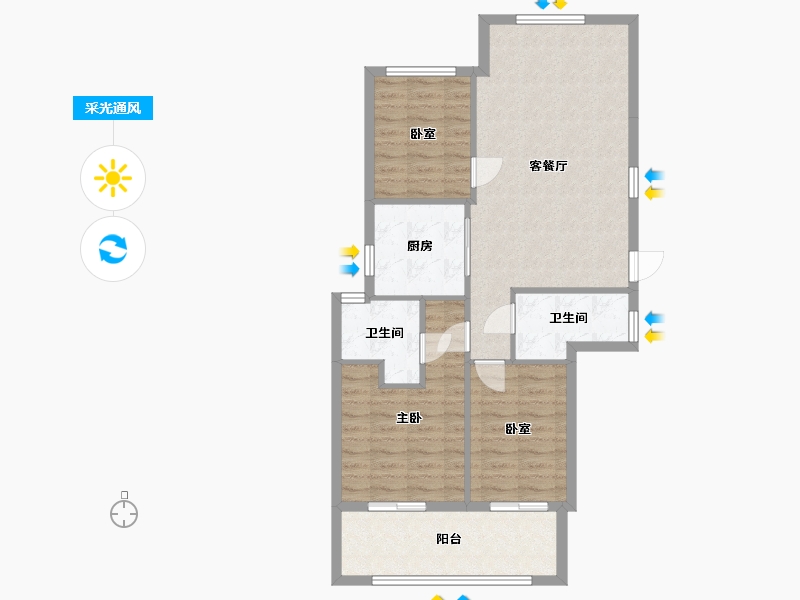 福建省-南平市-建瓯市建州府-83.00-户型库-采光通风