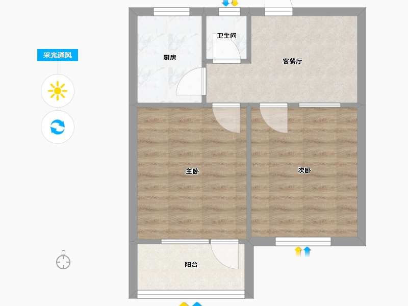 山东省-济南市-春元里小区-52.00-户型库-采光通风