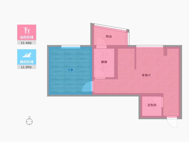 北京-北京市-蓝调沙龙-西区-46.00-户型库-动静分区