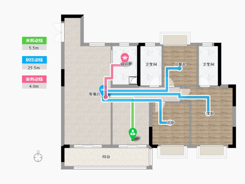 江西省-南昌市-安义公园壹号-108.10-户型库-动静线