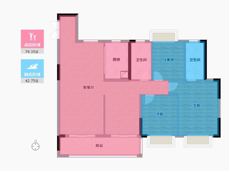 江西省-南昌市-安义公园壹号-108.10-户型库-动静分区