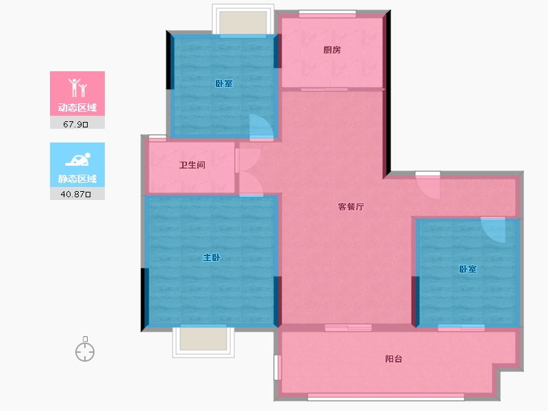 安徽省-宣城市-今创·香溢茗园-98.00-户型库-动静分区