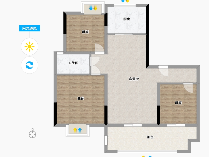 安徽省-宣城市-今创·香溢茗园-98.00-户型库-采光通风